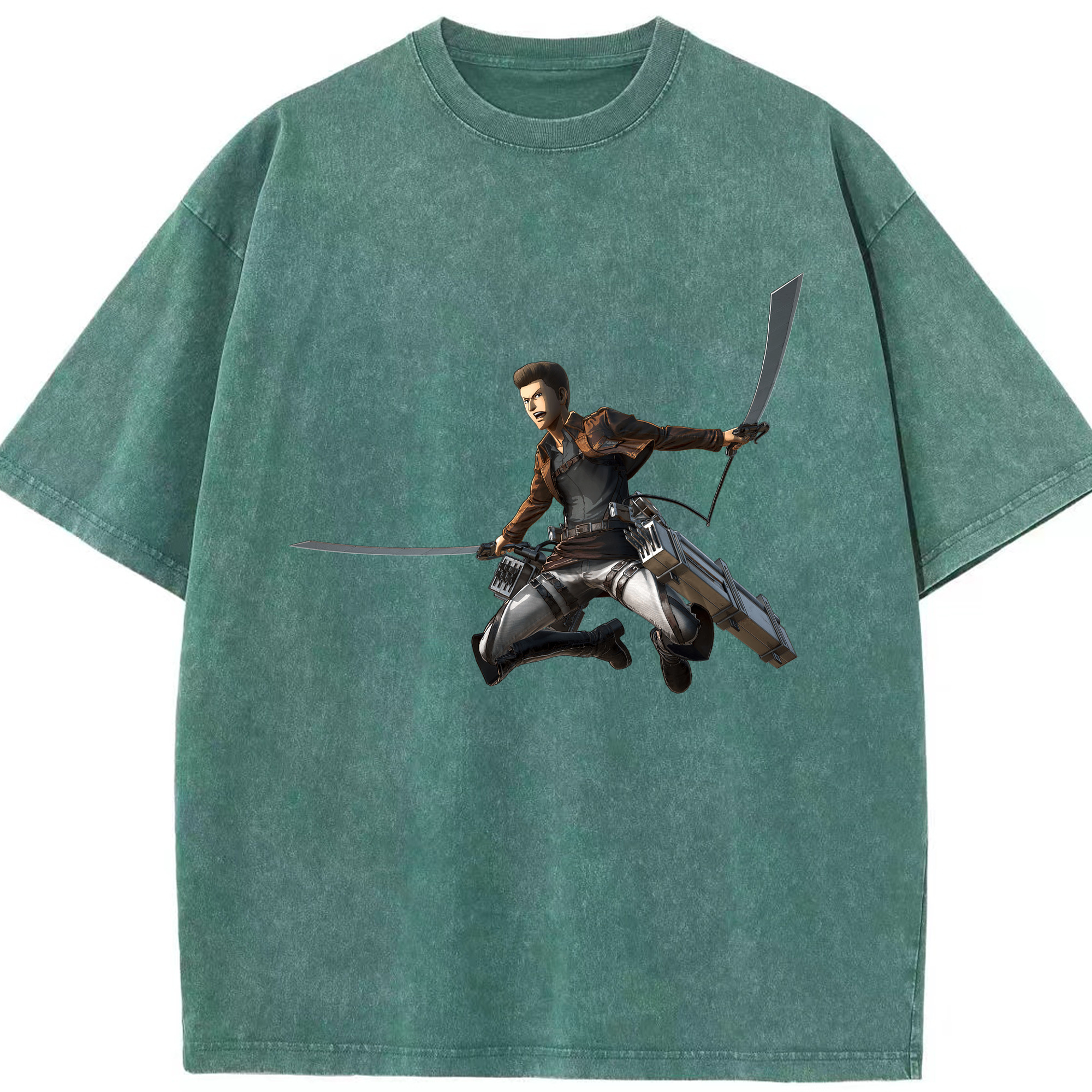 （画像用） 進撃の巨人 Attack on Titan 綿100% ヴィンテージ風 半袖Tシャツ（フロントプリント）